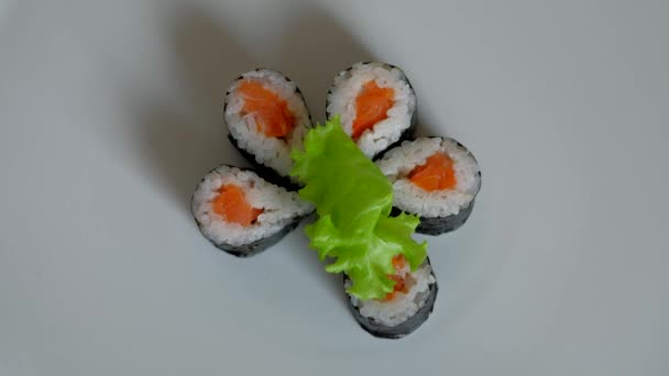 Comida de sushi cena — Vídeo de stock