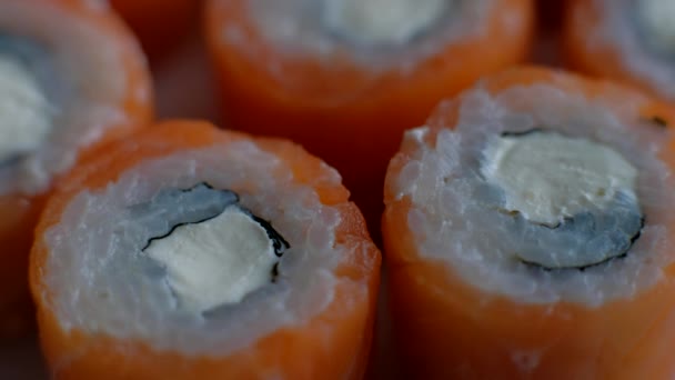 Makan malam sushi — Stok Video