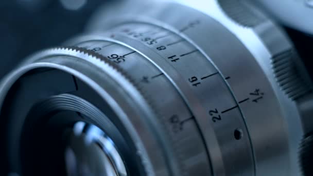 老式摄影相机的细节 — 图库视频影像
