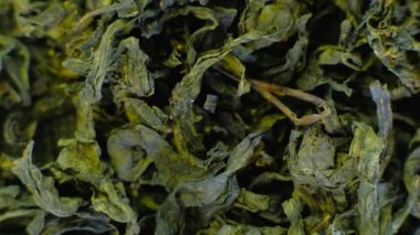 Yasemin Yeşil çay, makro video dönen yığını.
