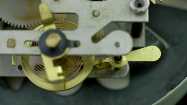 Vintage watch Mechanism. Zavřít. — Stock video