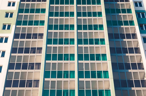 Close-up - multi-storey new building. 4k. — Stock Photo, Image