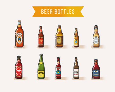 Farklı bira şişeleri