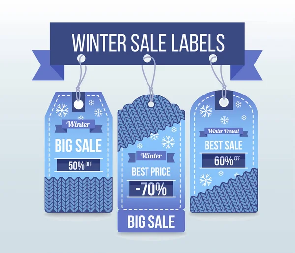 Kış satış etiketleri ve rozetleri