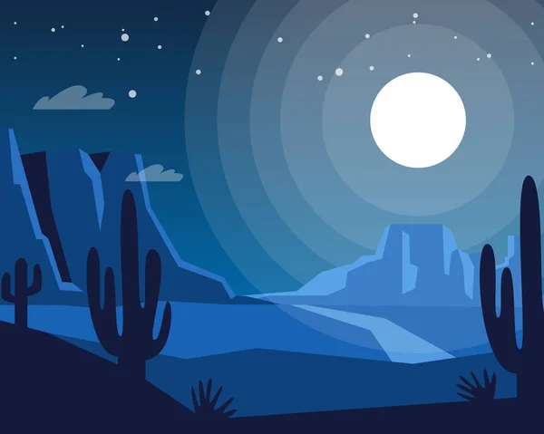 Vahşi Batı gece manzarası