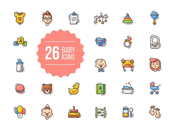 Bebek Icons set — Stok Vektör