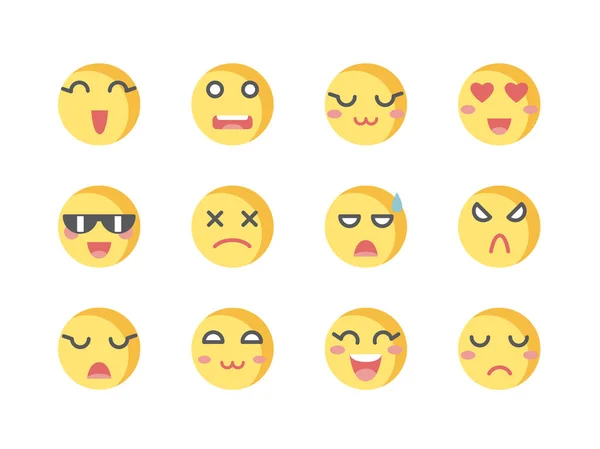 İfadeler kümesi. Emoji resimde kümesi 