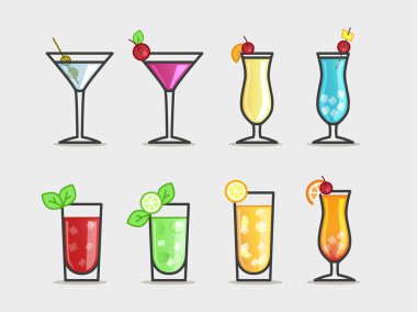 Yaz kokteylleri için menü