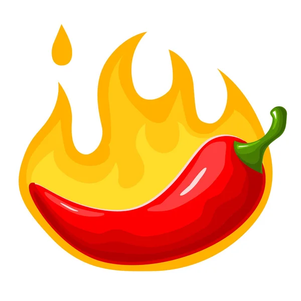 Jalapeno pimenta em chamas —  Vetores de Stock