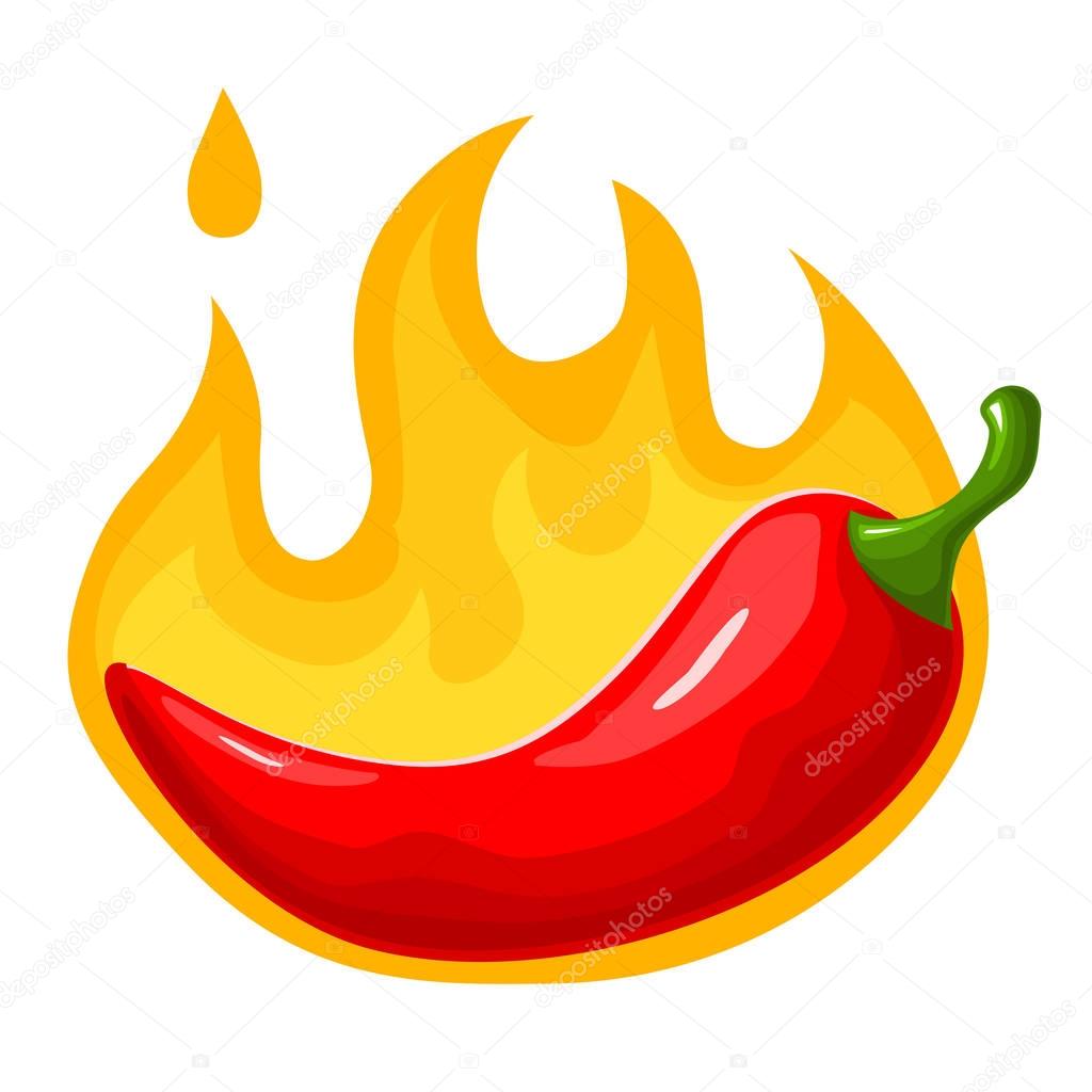 Jalapeno pepper on fire