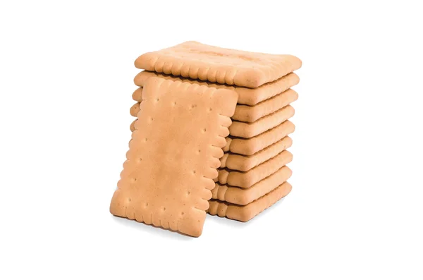 Galletas dispuestas sobre fondo blanco — Foto de Stock