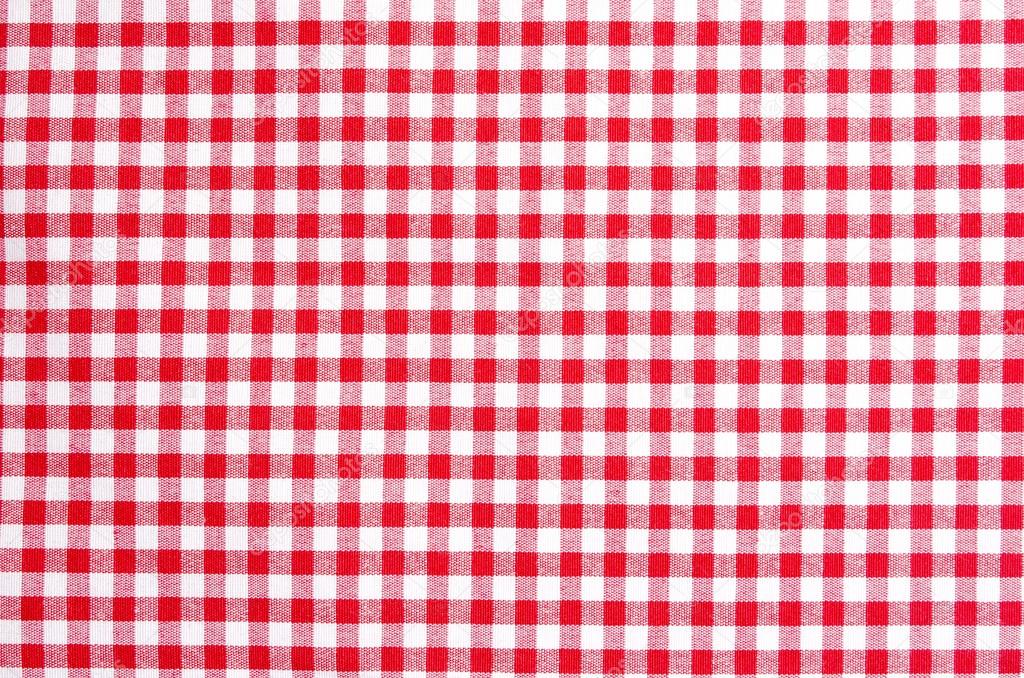 Tablecloth red white pattern