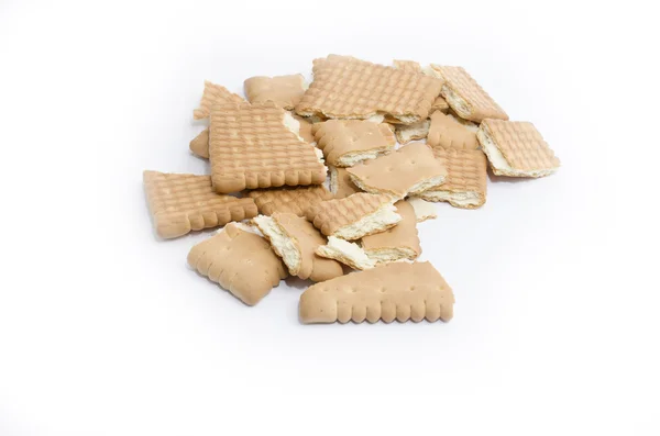 Galletas sobre fondo blanco aisladas — Foto de Stock