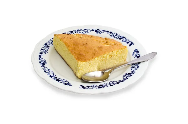 Süt kek beyaz izole