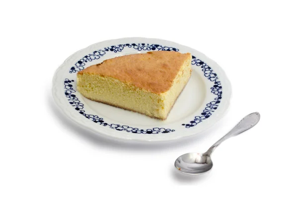 Süt kek beyaz izole