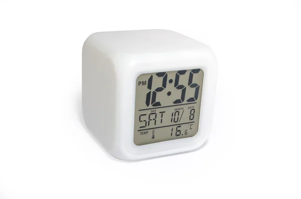 Dijital saat beyaz izole