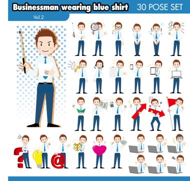  İşadamı giyiyor mavi shirt2