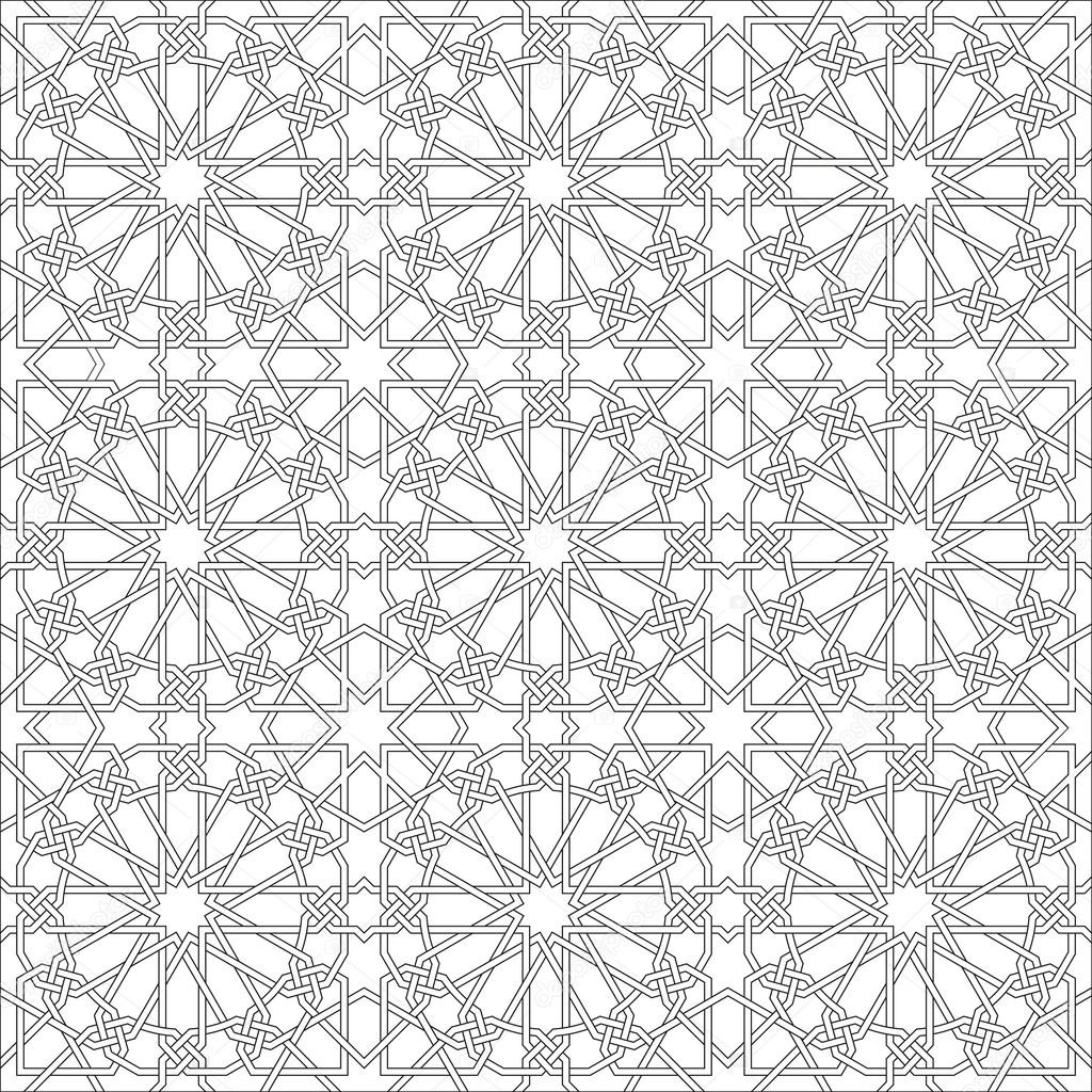 Vector arabic  geometric background.