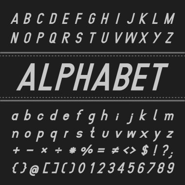 Alfabe vektör yazı tipi tasarım (kalın italik)