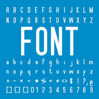 Font Ailesi ve alfabe vektör yazı tipi tasarım