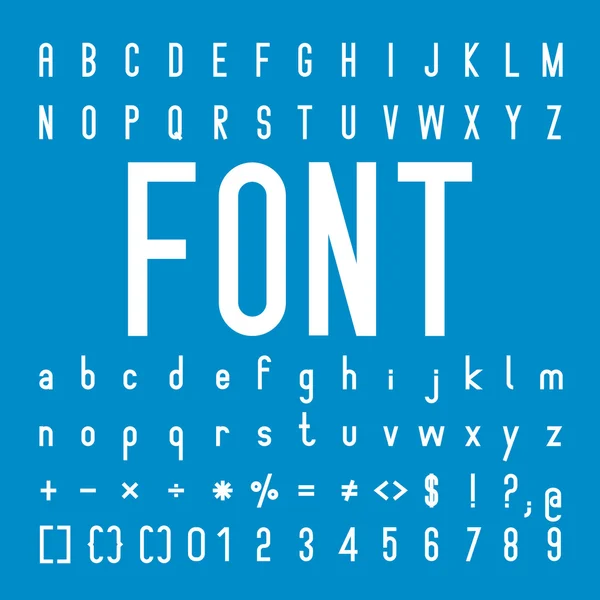 Família da fonte e alfabeto Vector Font Design — Vetor de Stock