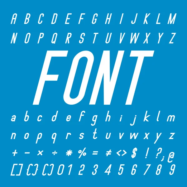 Italic Font familia y alfabeto Vector Font Design — Archivo Imágenes Vectoriales