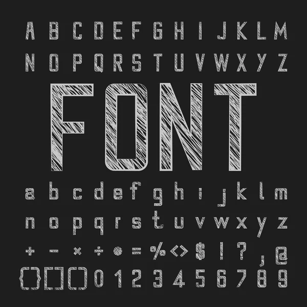 alfabe vektör, yazı tipi ve numara tasarım kroki