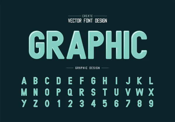 Lettertype Alfabet Vector Stijl Lettertype Letter Nummer Ontwerp Grafische Tekst — Stockvector