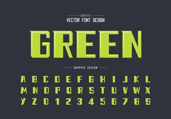 Highlights Font Bold Alphabet Vector Modern Typeface Letter Number Design — Stock Vector