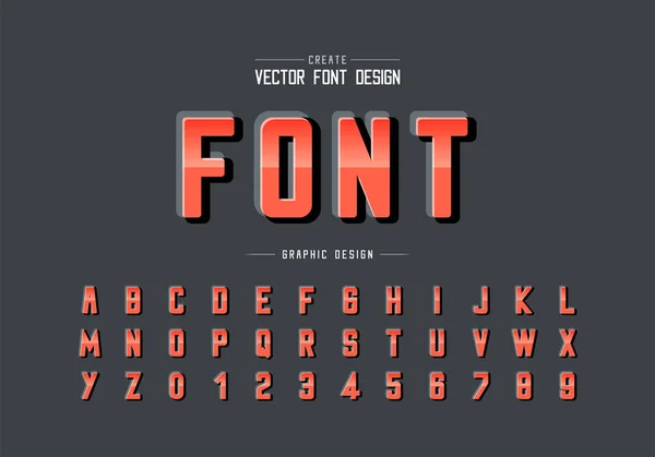 Gradiënt Lettertype Reflecterende Alfabet Vector Rond Lettertype Letternummer Ontwerp Grafische — Stockvector
