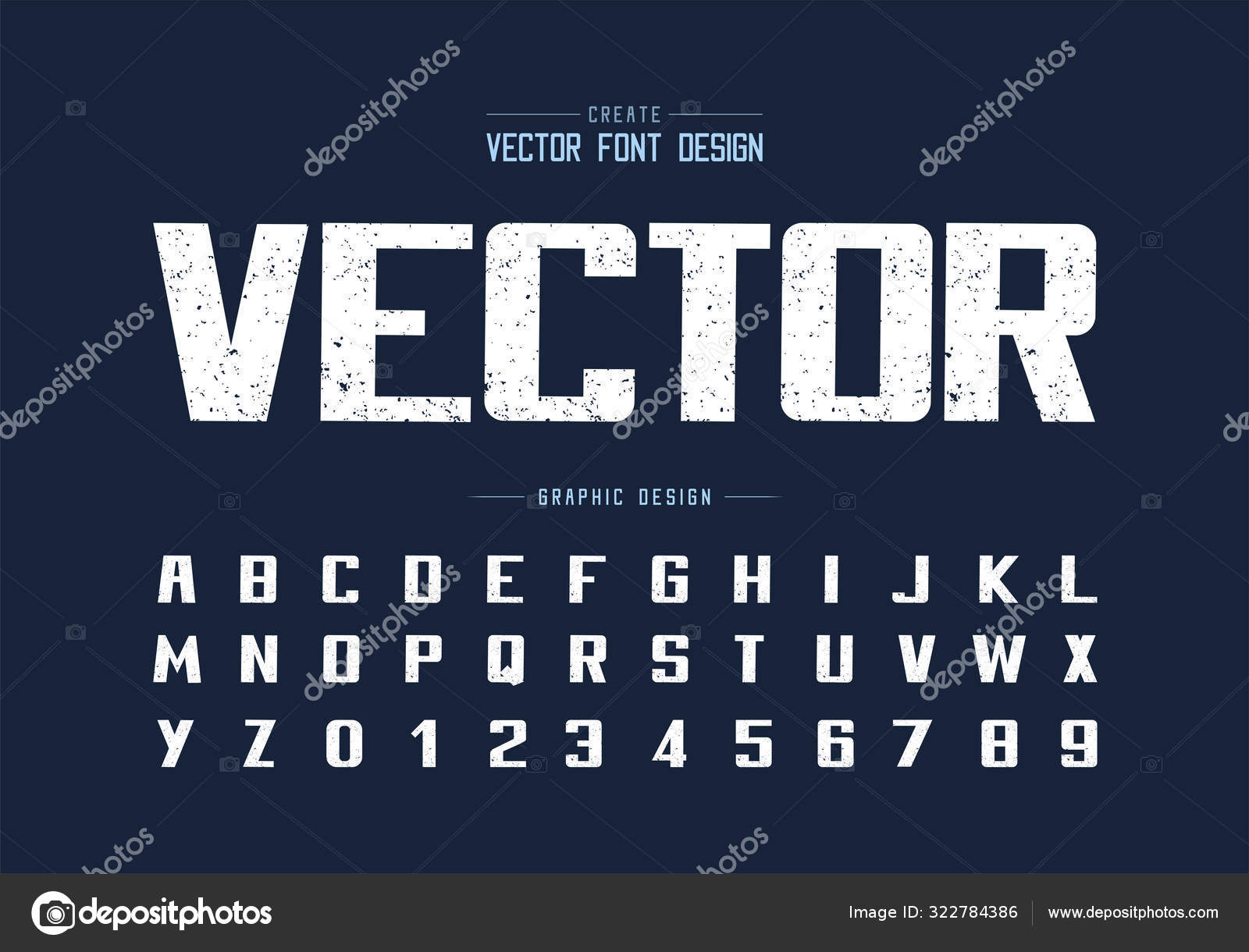 Texture Font Bold Alphabet Vector Rough Writing Typeface Number Design Stock Vector Image By C Whon 004 Hotmail Com 322784386