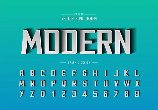 Papier Gesneden Lettertype Alfabet Vector Vet Modern Lettertype Letternummer Ontwerp — Stockvector