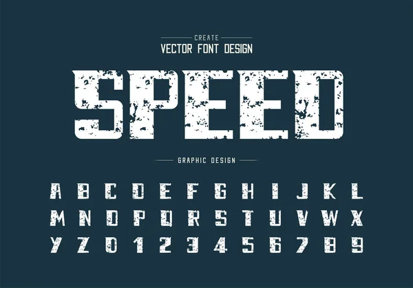 Snelheid Lettertype Vet Alfabet Vector Vintage Modern Typeface Letternummer Ontwerp — Stockvector