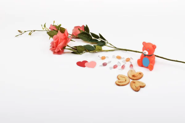 Layout objects isolated on the topic - Valentine's Day — Stock Photo, Image