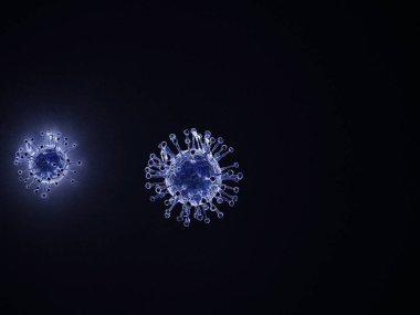 mavi arkaplan için covid-19 virüsü