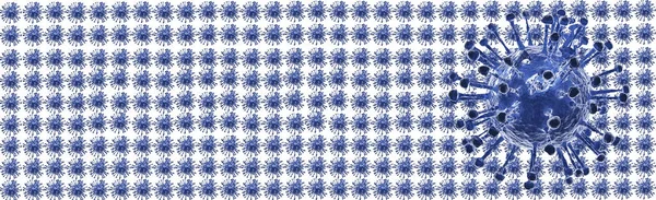 pankart virüs tasarımı mavi ve kırmızı renk