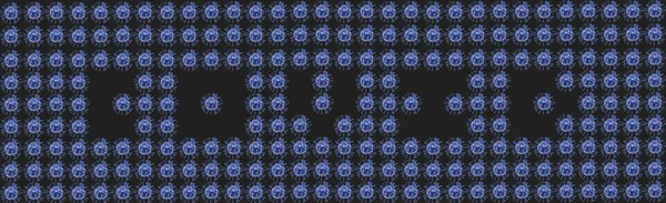 pankart virüs tasarımı mavi ve kırmızı renk