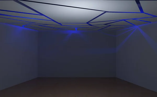 3D modern boş odayı uzaktan çalışma için düzenle