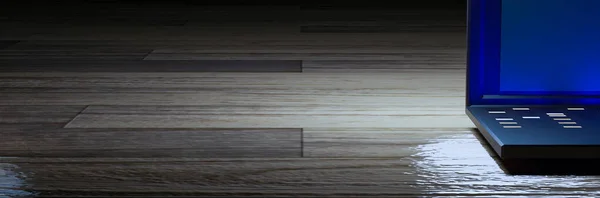 Uzay dizüstü bilgisayarını kopyala 3d ev işindeki çalışmaları uzaktan kopyala