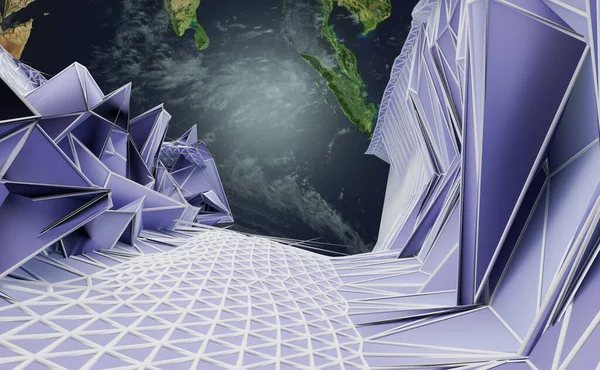 Dünya uzaklaşıyor, uzay gemisine bakın.