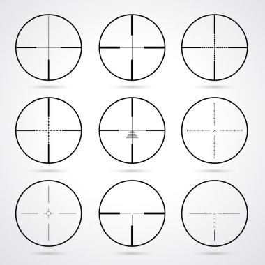 vektör crosshairs set