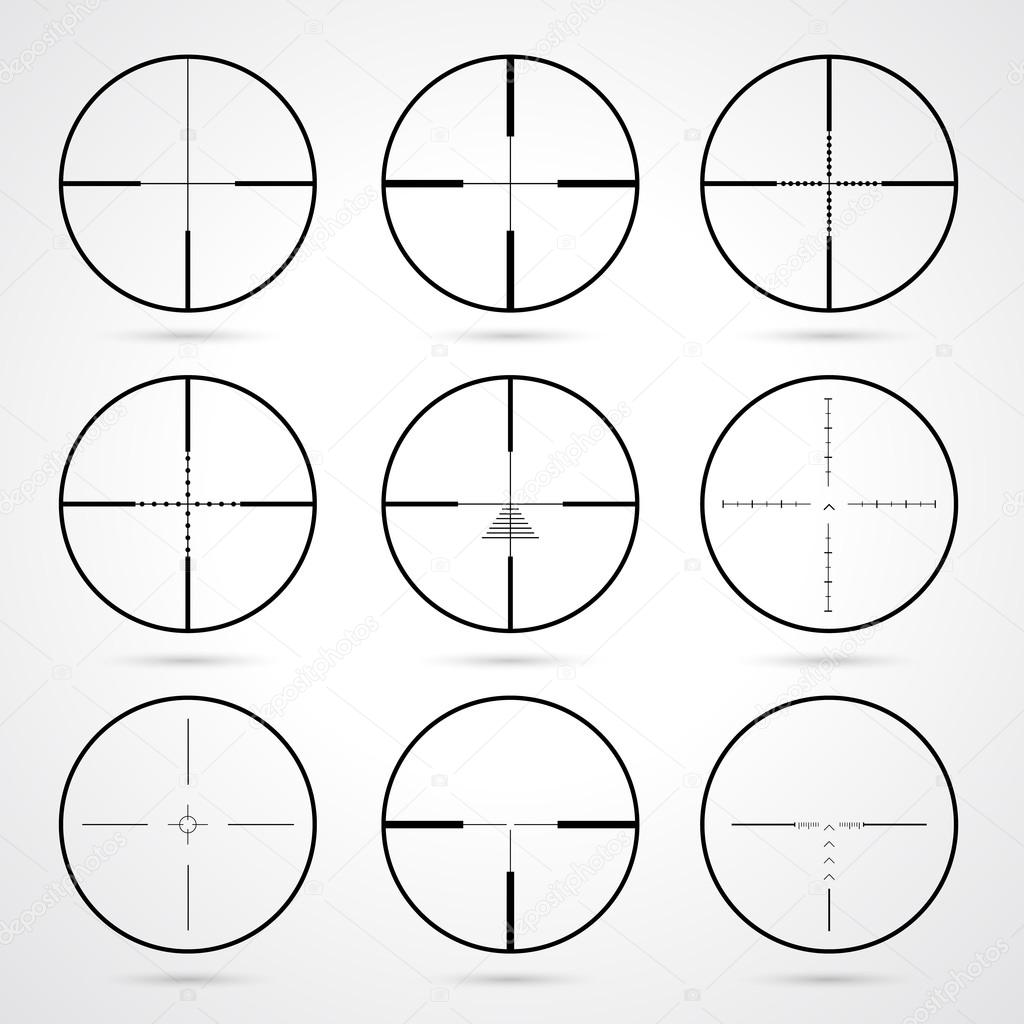 vector crosshairs set