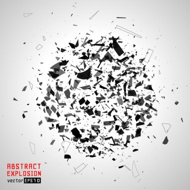 Abstract black explosion clipart
