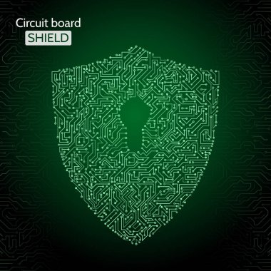 Devre kalkan. Veri güvenlik simgesi