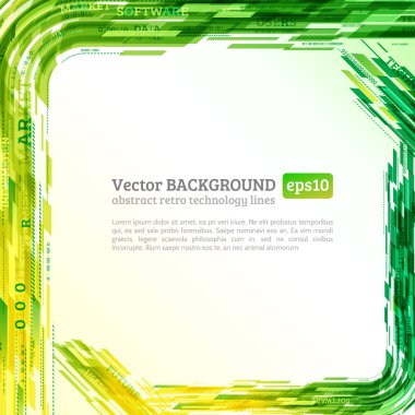 soyut retro teknoloji hatları