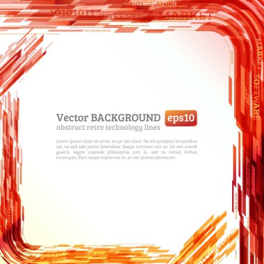 soyut retro teknoloji hatları