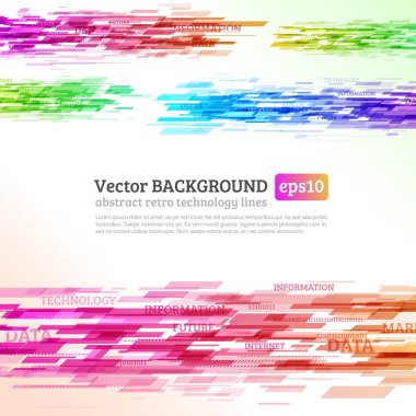 soyut retro teknoloji hatları