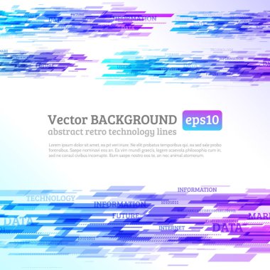 soyut retro teknoloji hatları