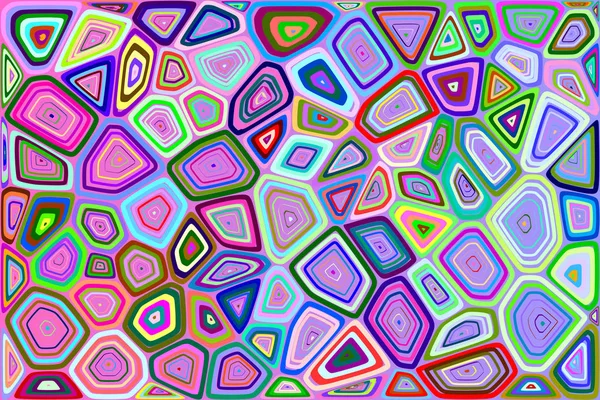 Composición de baldosas abstracta con formas geométricas cerámicas — Vector de stock