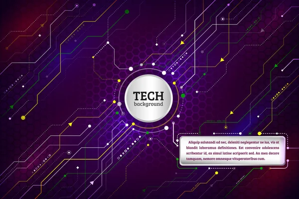 Concepto de comunicación de tecnología abstracta — Archivo Imágenes Vectoriales